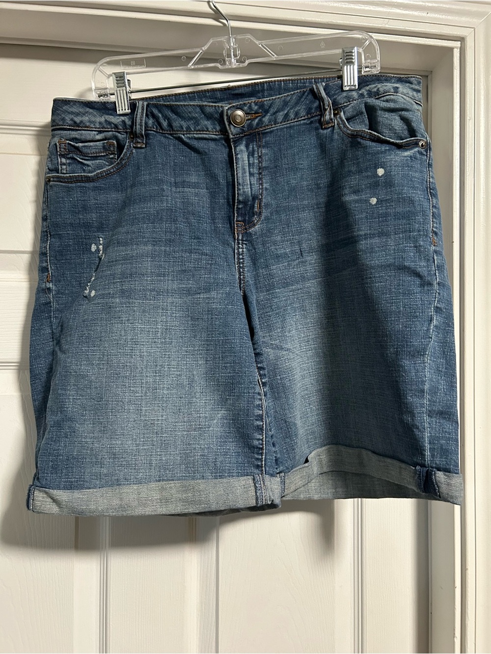 Lane Bryant Venezia Denim Bermudas Rolled Hem -